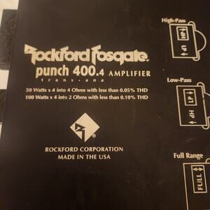 Vintage Rockford Fosgate Old School Punch 400.4 Amplifier Tested Works
